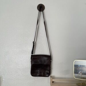 Katana Leather Messenger Bag Brown Crossbody Satchel‎ Travel Dad Bag